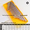 Набор шестигранных ключей с шаровым наконечником Allen и Torx, 9 предметов