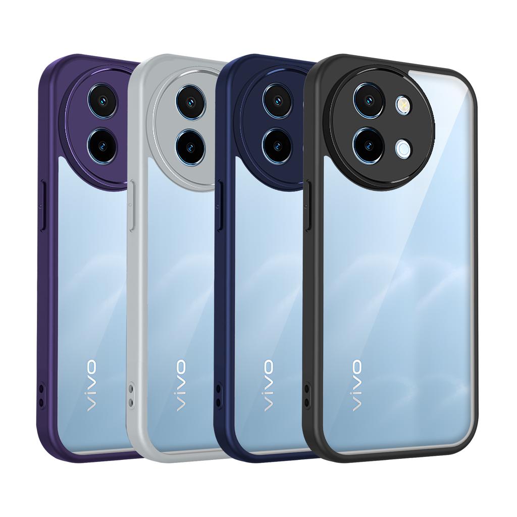 Чехол для Vivo Y38 Чехол для телефона vivo Y58 Чехол Vivo Y38 5G Чехол vivo y38 Силиконовый бампер с воздушной подушкой Прозрачная матовая задняя крышка Жесткий