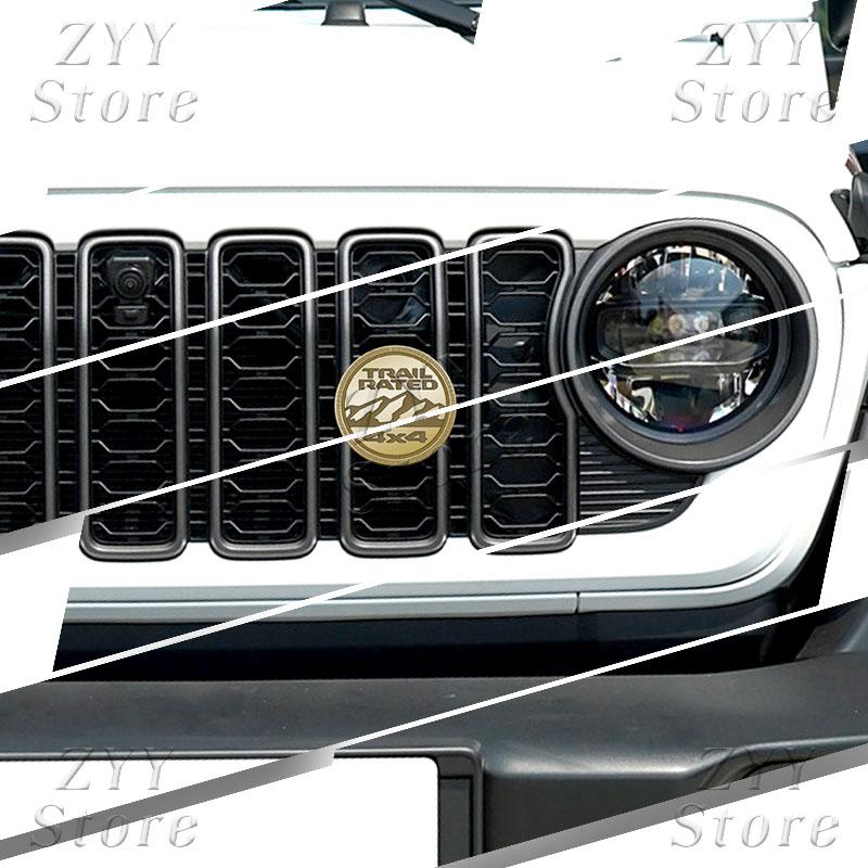 3D Metal Car Grille Emblem 4X4 TRAIL RATED Logo Body Sticker Auto Badge Decals Accessories