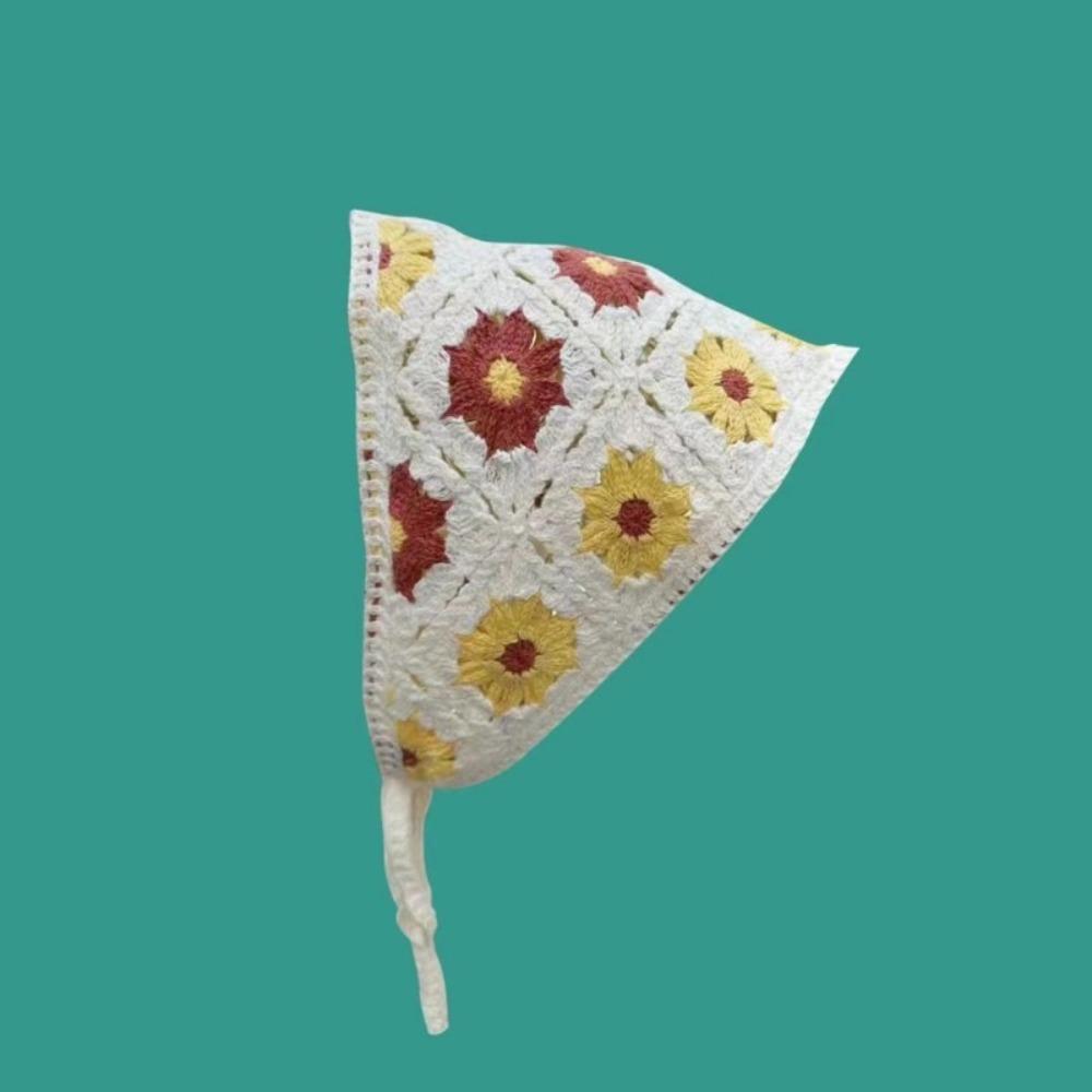 Colorful Flowers Turban Knitting Hair Bands Fashion Headband Bandana  for Women Girl