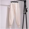 Повседневные брюки женская одежда осень и зима новые свободные трикотажные однотонные брюки с высокой талией тонкие брюки-редиски женские