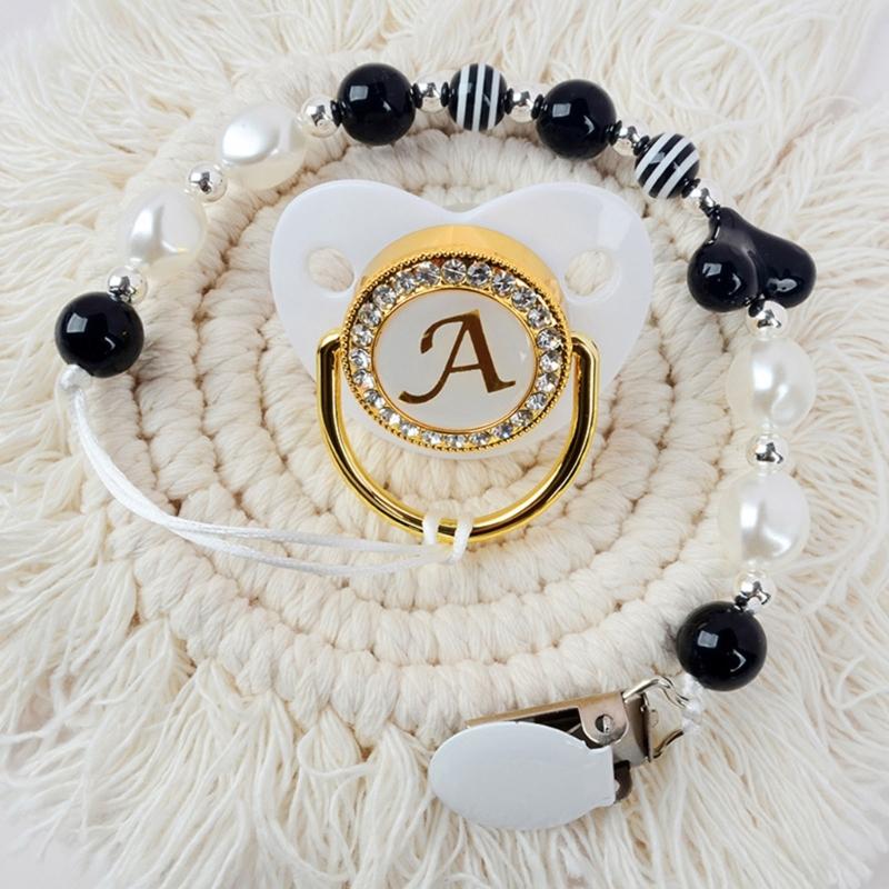 Красочная цепочка-пустышка из хрустальных бусин, модернизированная цепочка против падения, круглый зажим, используется для предметов первой необходимости для новорожденных девочек - для детского душа -