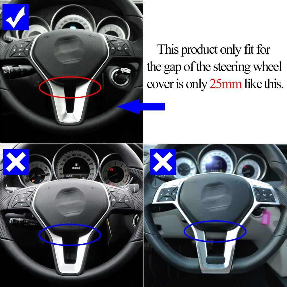 Черный карбоновый автомобильный хромированный чехол на руль, замена внешней панели, накладка для Benz CE GLK CLS Class W176 W204 W212 GLK204