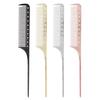Professional Rat Tail Hair Comb Salon Hairdressing Styling Comb Barber Aluminum Metal Comb