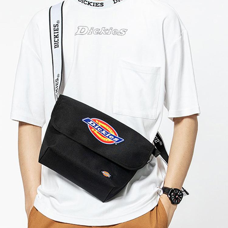 Dickies Classic Large Logo Print Black And White Sling Bag Men Sling Bag 191U90LBB45BK02
