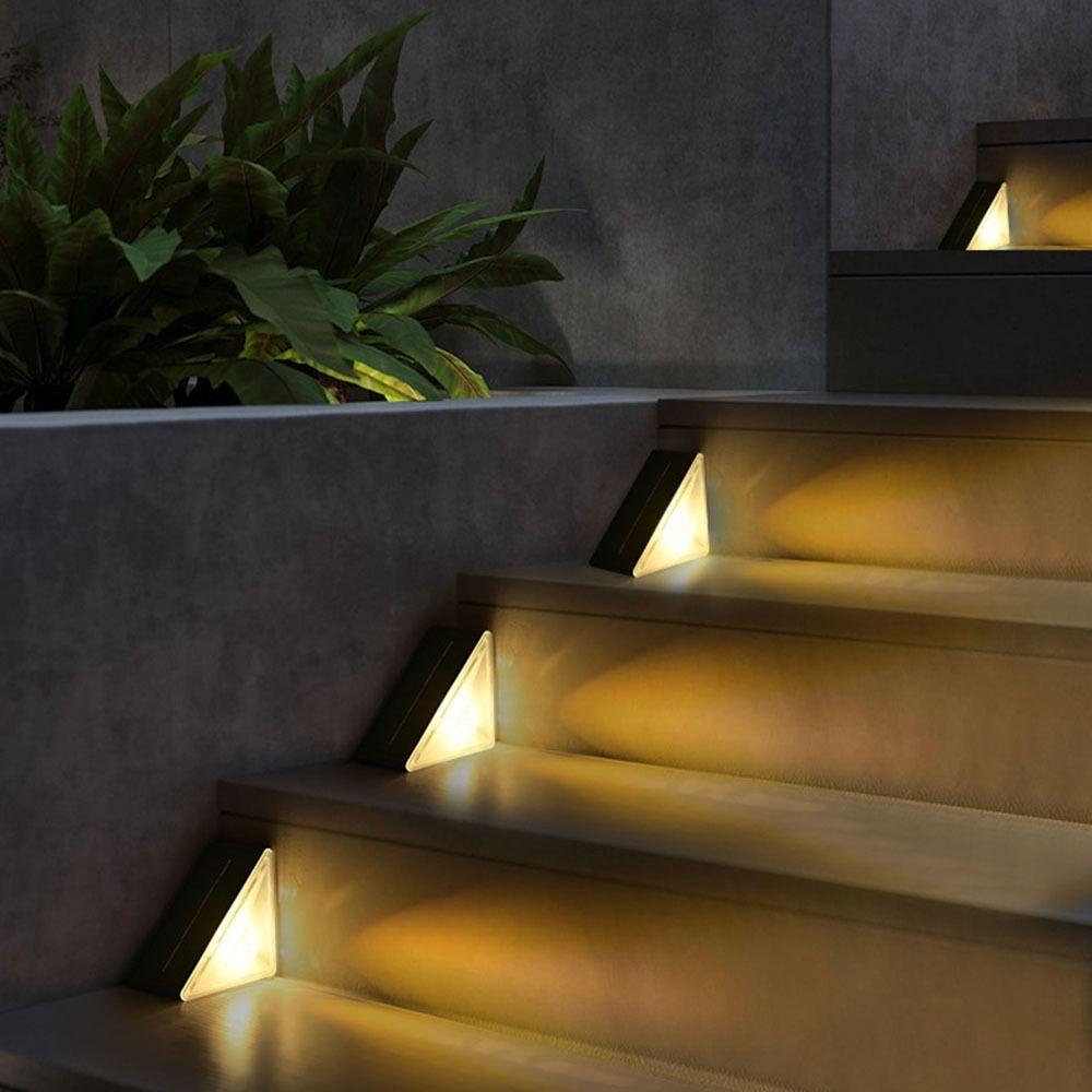 2 шт. RGB солнечные ступенчатые светильники супер яркие автоматические декоративные светильники для палубы свет для лестницы