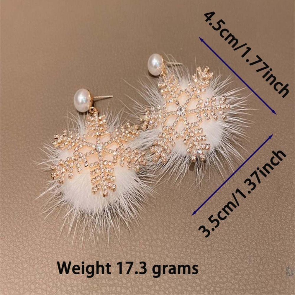 Модные Рождественские Серьги Дизайн Снежинка Бант Длинные Рождественские Серьги Жемчужные Пусеты Ювелирные Аксессуары