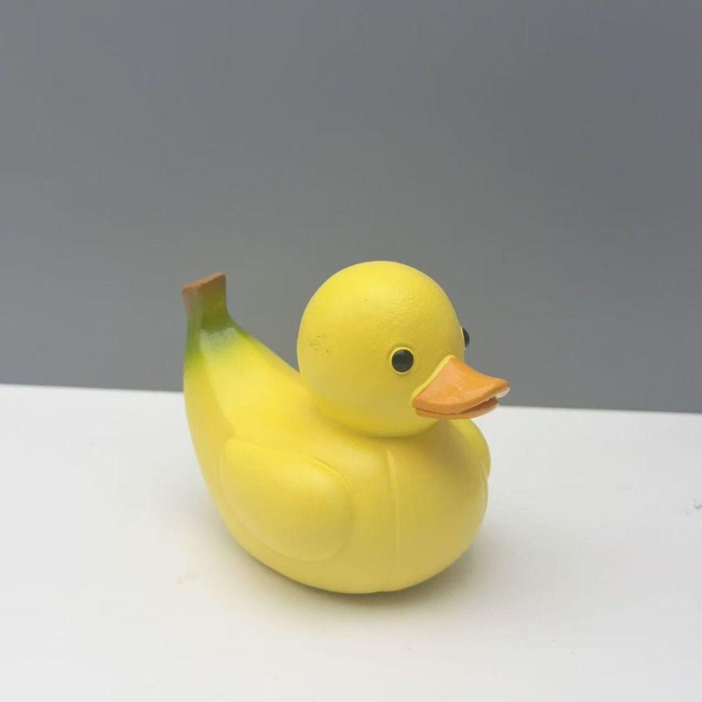 Cute Duck Figurine Cartoon Animal Sculpture Micro Landscape Fruit Duck Statue Cabinet