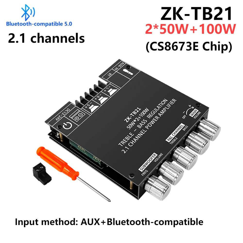 MT21 TB21 Цифровая плата усилителя мощности сабвуфера 2.1/2.0 канала Bluetooth 5.0/5.1 Аудио Стерео усилитель Плата Бас Усилитель AUX