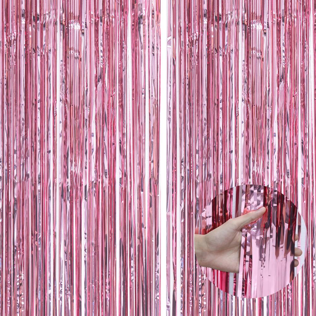 1 шт. Набор из 6,5 футов золотой алюминиевой фольги, ленточки, украшения для вечеринки по случаю дня рождения, занавеска с мишурой, фон, занавеска с бахромой