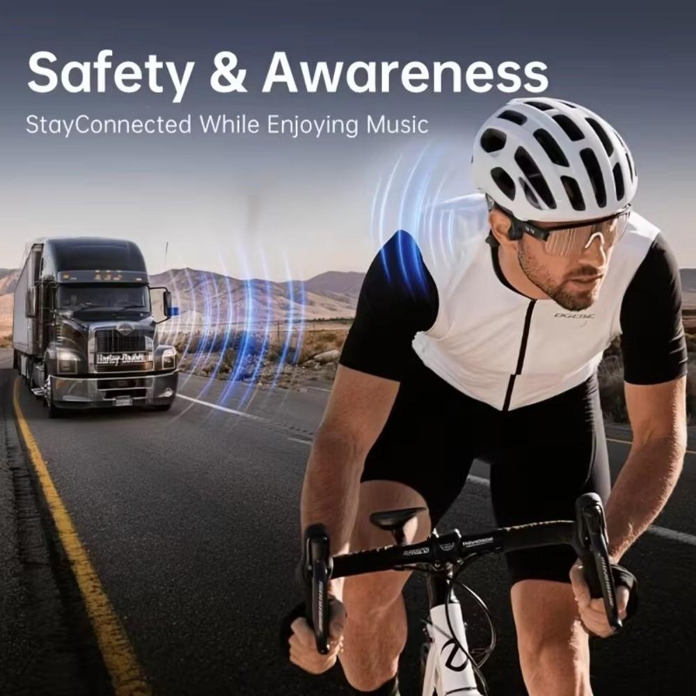 Wireless Bone Conduction Headphones With Mic Wireless Bluetooth Headset Cycling