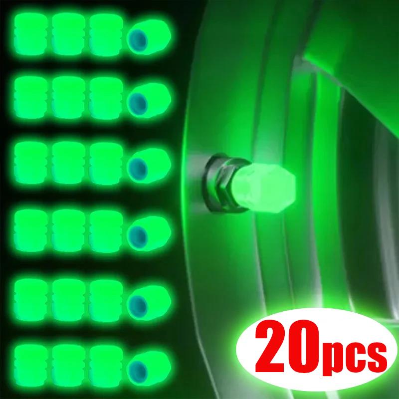 Luminous Wheels Tire Air Cap Cover Fluorescent Night Glowing Tyre Valve Caps Auto Wheel Valve Stem for Car,SUV,Motorcycles,Truck Stem Caps1