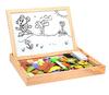 Jespr Fantastic Wooden Animal Magnetism Easel Doodle Drawing Board Jigsaw Blackboard Toy