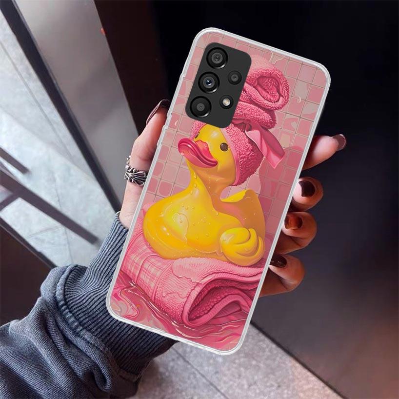 Чехол для телефона с резиновыми уточками для бассейна для Samsung Galaxy A12 A52S A42 A32 A22 A51 A50 Note 20 Ultra 10 S10 Plus A71 A70 A31 A30