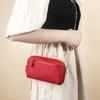 Simple Genuine Leather Women Shoulder Bags Versatile Mobile Phone Chain Bag Fashion Large Clutch Wallet