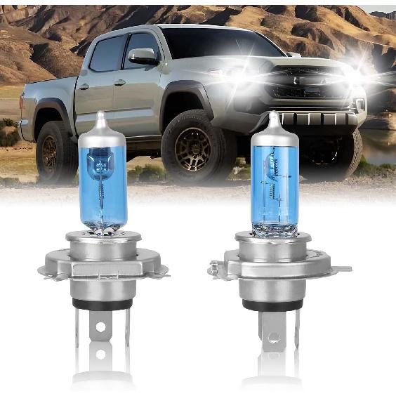Подходит для Toyota Tacoma 1997-2015 Галогенные лампы фар, 9003/H4 Двухнитевые лампы фар ближнего и дальнего света, Высокопроизводительные лампы дальнего света, Замена ламп ближнего света