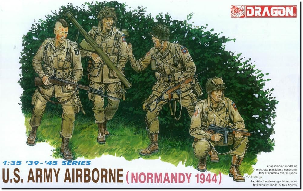 Platts Dragon WW2 Американские воздушно-десантные войска Нормандия 1944 Пластиковая модель DR6010 1/35 (Человек/Животное)