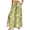 Women's Palazzo Pants Boho Floral Wide Leg Trousers Summer Beach High Waisted Flowy Pants With Pockets
