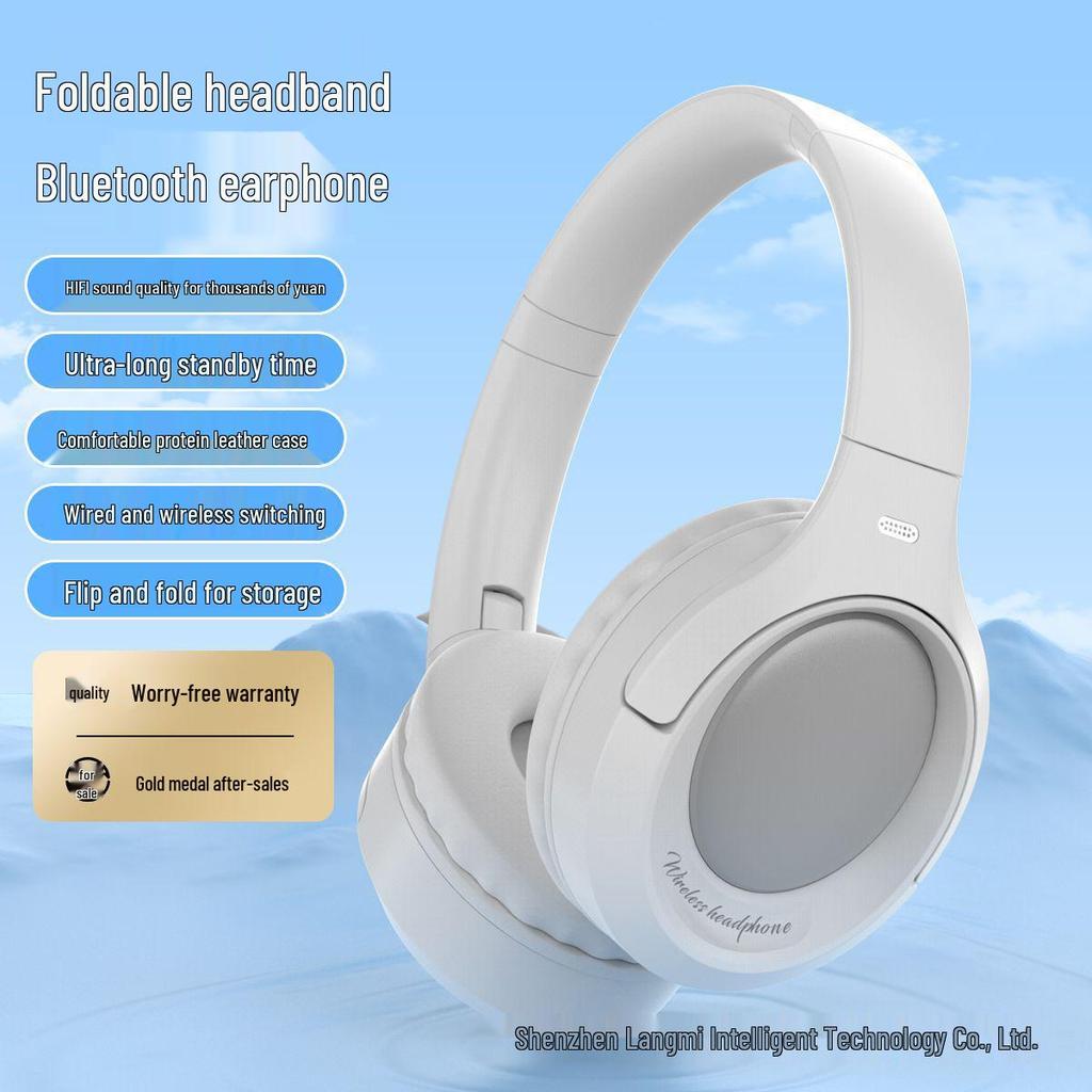 Cross-Border Hot-Selling Noise-Cancelling Over-Ear Bluetooth Stereo Headphones