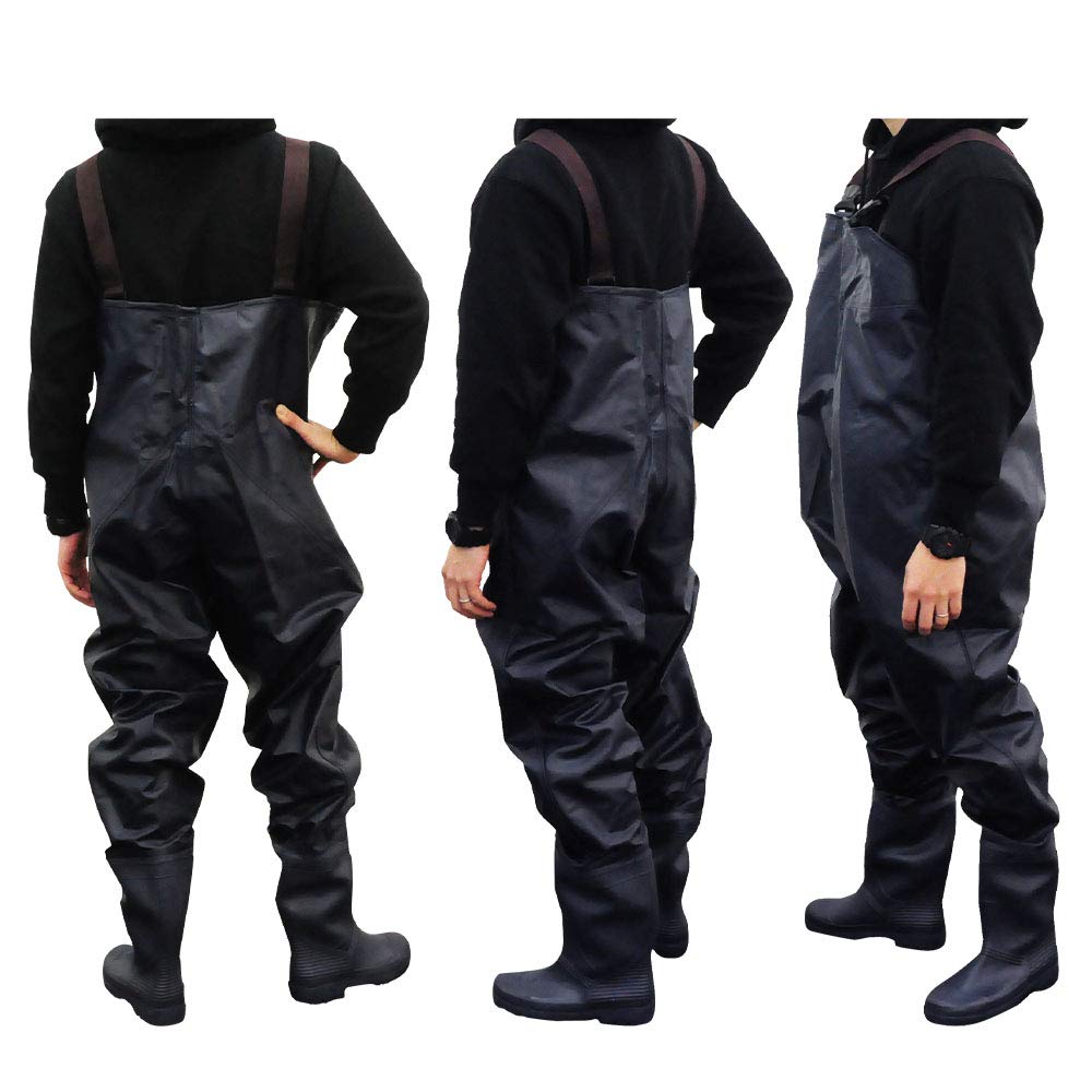 UPstore Waders Fishing Long Chest High Waders Boots 27cm Boots Nylon Waders Waterproof Coveralls Waterproof Trousers Fishing Suit with Pocket Radial