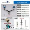 Катушка HEIGHTEN Aviation, совместимая с Shimano и Daiwa, Спиннинговая, Рукоятка с ручкой Arch Aurora, Черная, V4.0, 80/98 мм, Алюминий, Катушки, (Оружейный металл и Рукоятка,