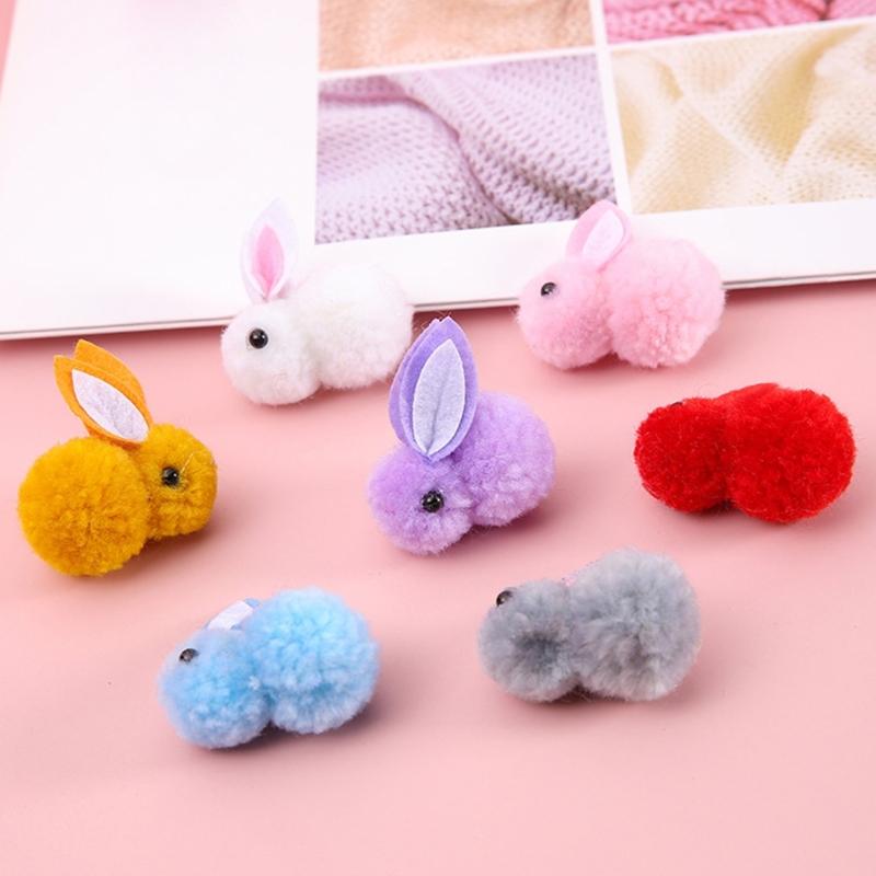 Assorted Bright Crafting Supplies - 35Pcs of Colorful Bunnies Ideal for Spring Celebration Basket Stuffers and Party Fav