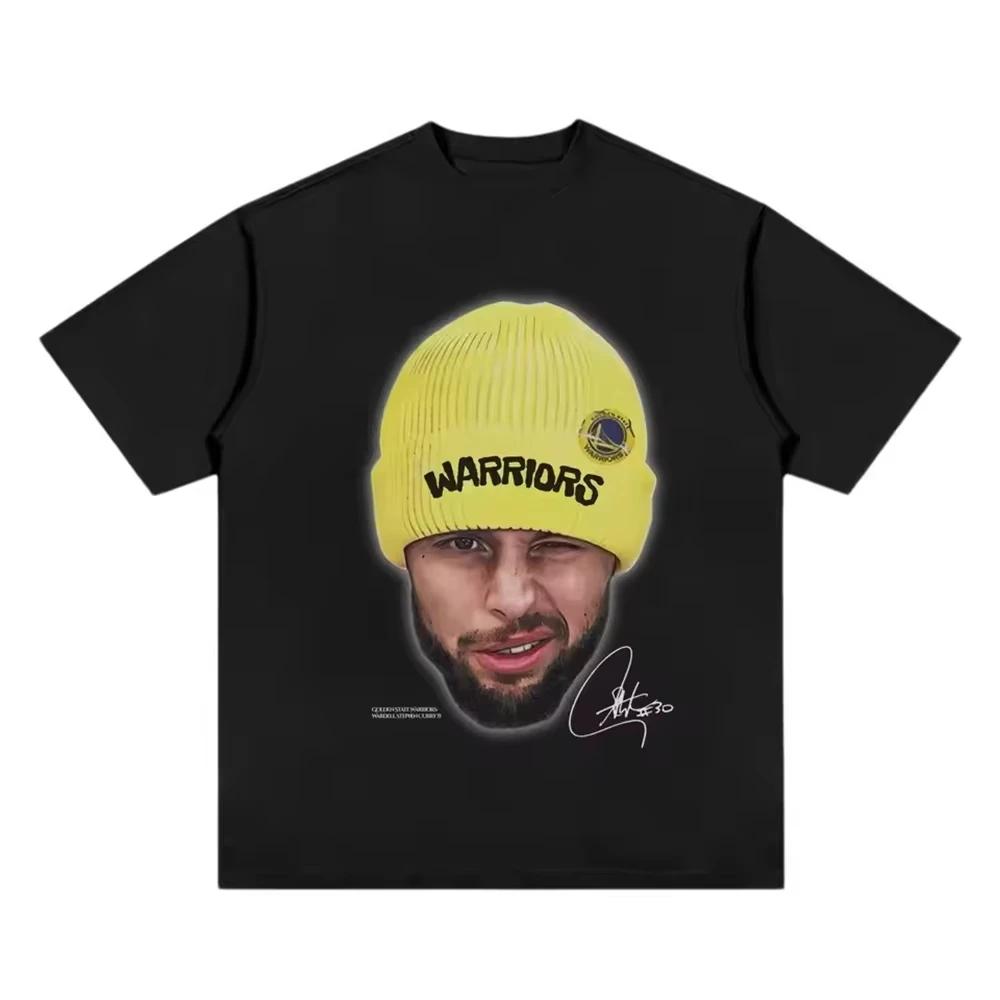 Basketball Star Print Short Sleeve Unisex Women Tshirts High Quality Cotton Crewneck T Shirt Oversized Loose Tees Ball Fans Gifts