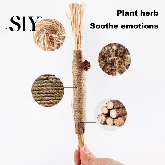 Chewable Cat Dental Stick Chew Toy Natural Vine Sticks Health Molar Catnip Treat Toys Teeth Cleaning for Indoor Kittens Interactive Playtime