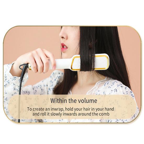 Щипцы для завивки двойного назначения Портативный быстрый нагрев Изолирующий слой Интеллектуальный контроль температуры Красота Инструмент Универсальная электрическая расческа для выпрямления волос