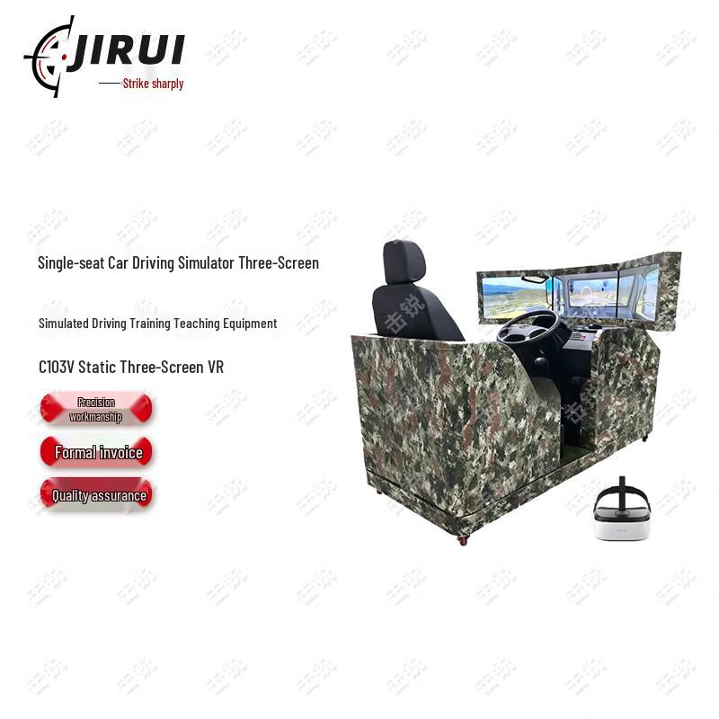 Jirui Single-Seat Triple-Screen Driving Training Simulator