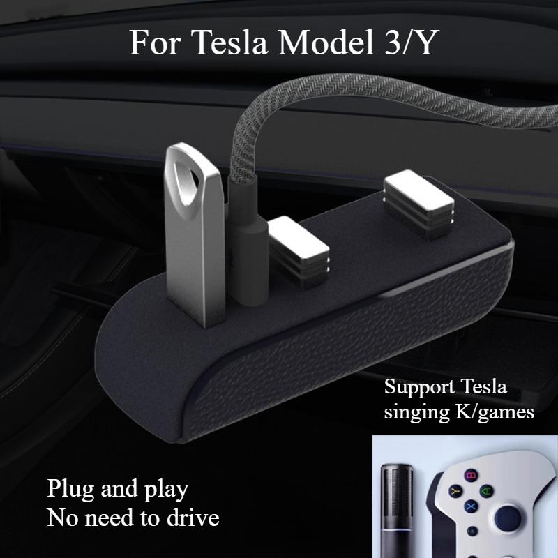 Docking Station for Tesla New Model 3 ModelY Juniper Glove Box Expansion USB Hub Fast Charging Upgrade Data Transfer Adapter