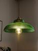 LED Vintage Glass Pendant Light Green Hanging Lamps Living Room Decor Luminaire Hall Bedroom Dining Room Indoor Fixture Lustre