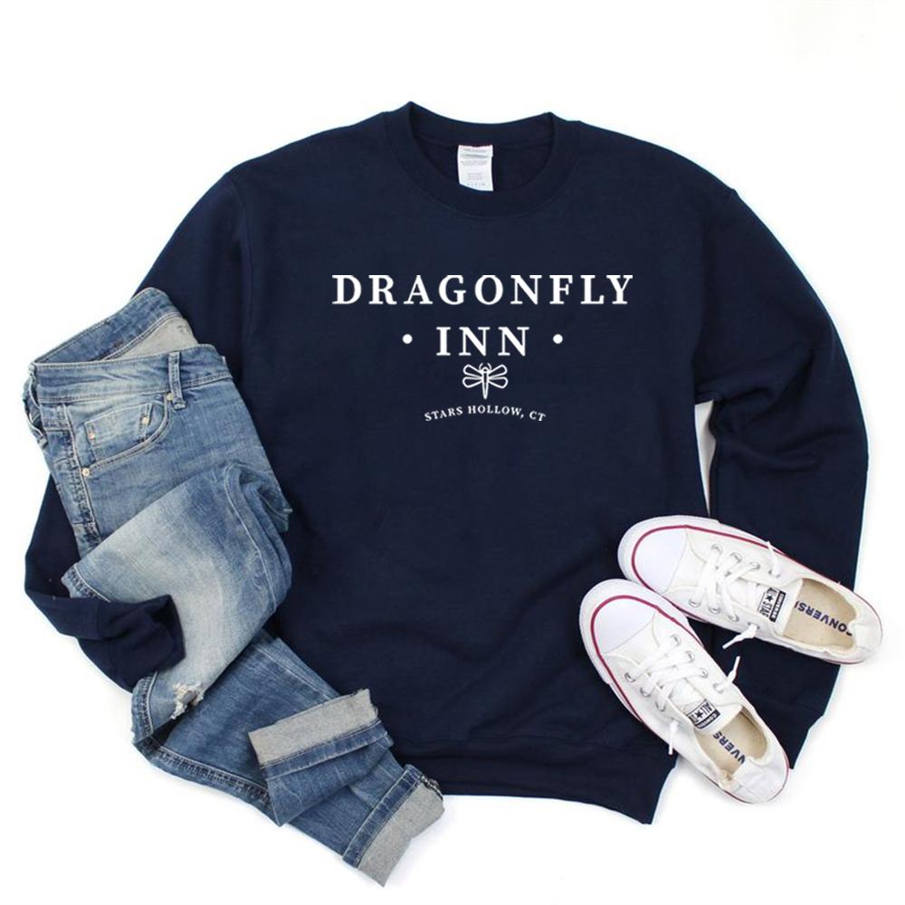 Полый свитшот Dragonfly Inn Stars Телешоу Джемпер для девочек Гилмор Закусочная Люка Толстовки с круглым вырезом для девочек Гилмор Топы для фанатов