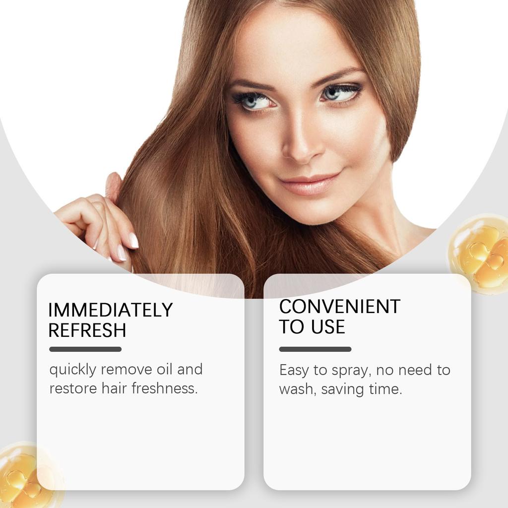 Сухой шампунь-спрей, обезжиривающий волосы, несмываемый, бережно очищает волосы и кожу головы, сохраняя их свежими, 150 мл