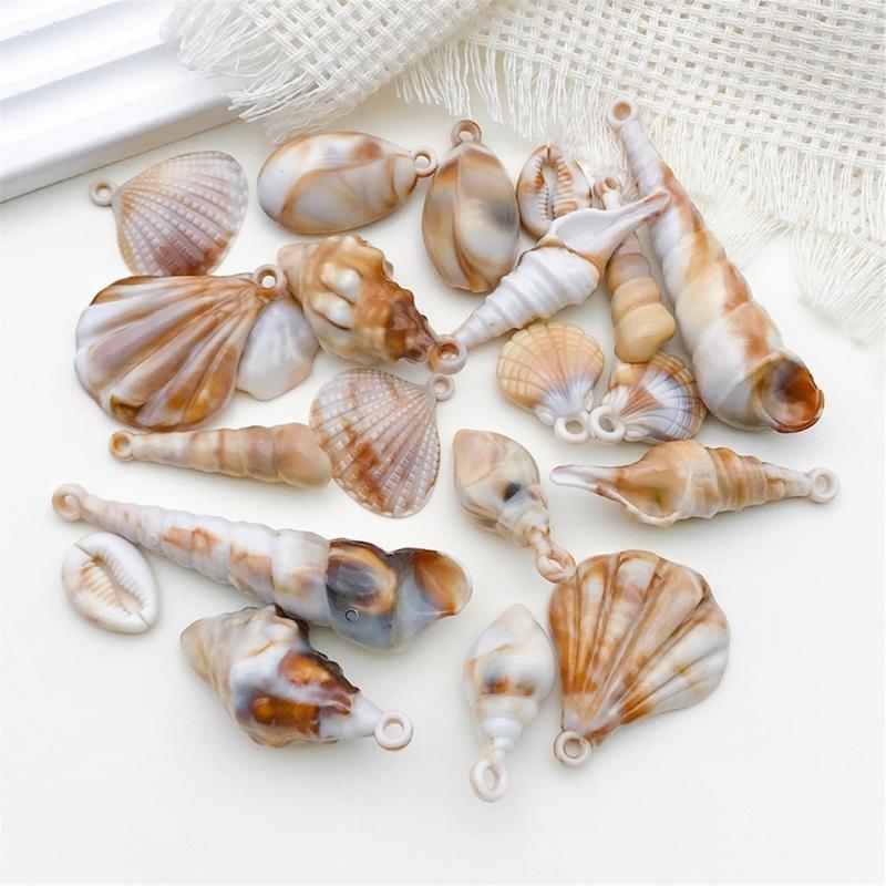 AE pcs Beach Conch Shell Pendants For Crafting Unique Keychains And Accessories Artistic Decoration
