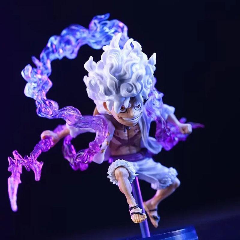 Bandai ПОЛИВИНИЛХЛОРИД детская цельная экшн-фигурка, мини-Луффи Gear 5, статуэтка богини солнца, статуэтка из анимации, коллекция миниатюрных фигурок