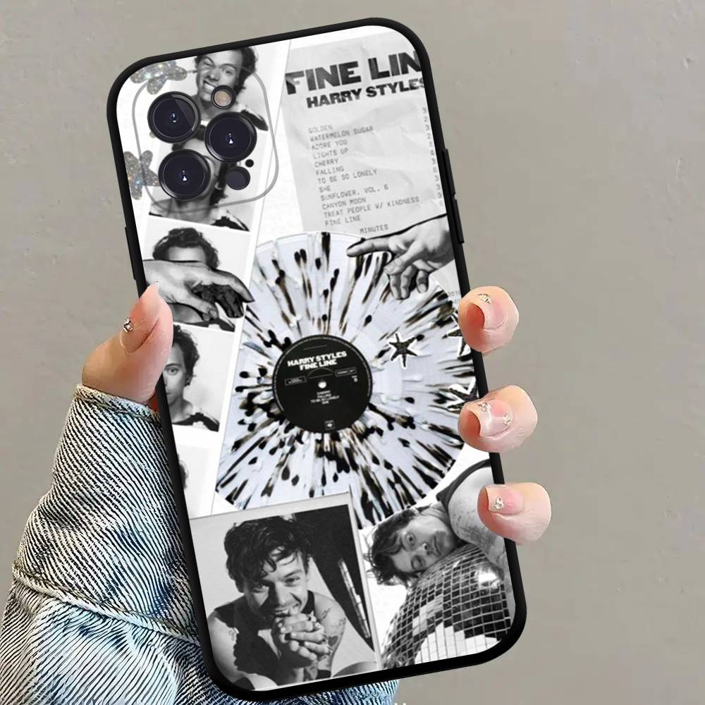 H-HaRRy Музыкальные стили Черный ТПУ Чехол для телефона Модный Для iphone17 Air 16 15 14 13 12 Pro 11 Pro Max Plus Защитный чехол