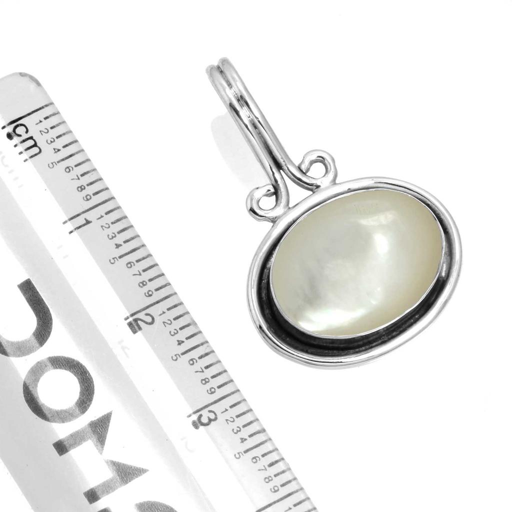 925 Sterling Silver Pendant Women Gemstone Handmade Jewelry Anniversary Gift Blue Green Purple Copper Turquoise Pearl Lapis Mother Of Pearl Boho