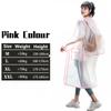 2023 New Waterproof Transparent Eva Clear Long Ladies Raincoats Women Men Fashion Rain Coat Jackets Hooded With Schoolbag Space