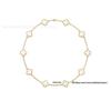 Premium 18K Gold CNC Four-Leaf Clover Necklace with Chalcedony & Mother-of-Pearl Inlays for Women