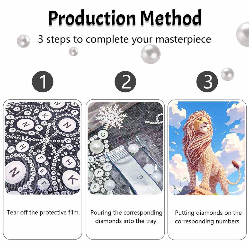 Disney DIY Жемчужная живопись Король Лев Декоративная картина Креативные украшения Подарки друзьям Настольные украшения Домашний декор