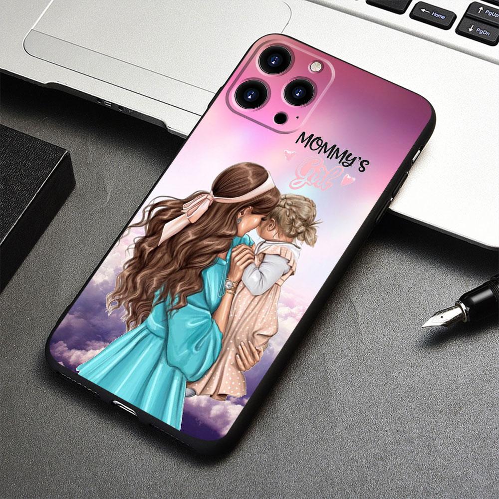 Для iPhone 8 Plus 13 Pro Max 14 XR 12 XS 7 11 X SE2 5S Mini SE2022 6S 5 SE чехол женский модный для девочек супер мама ребенок ТПУ