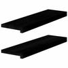 VidaXL Window Sills 2 Pcs Dark Brown Solid Oak Wood 4009173