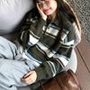 Корейская версия расслабления, иностранный стиль, свободный и повседневный, контрастные цвета, полосатый в стиле колледжа, вязаный свитер с длинным рукавом и воротником-поло