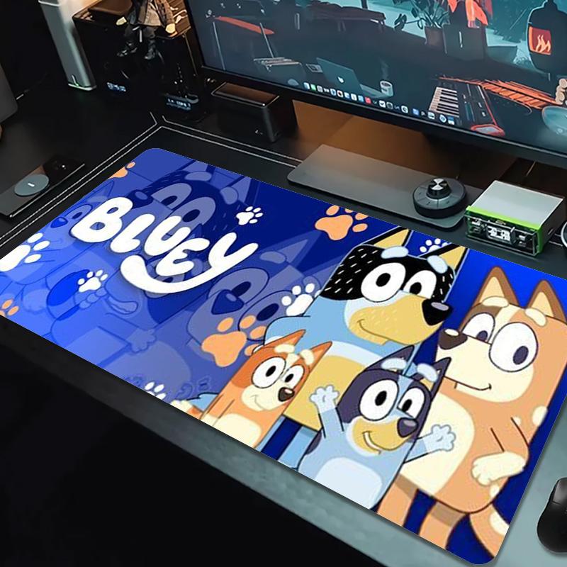 Bluey Cartoon Color Mouse Pad Large Gaming Table Cushion Non-slip Laptop Tablet Big Mousepad XXL Mat Mini PC Playmat With Lock edge
