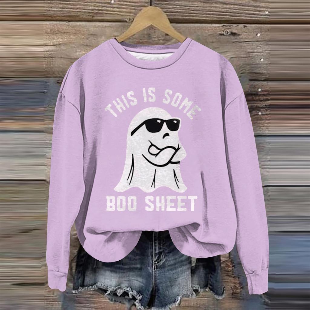 Женская мода свободный повседневный карман с длинным рукавом толстовка с принтом свитшот