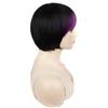 Short Hair Wigs Bob Haircut Whit Bangs Pink Purple Green Ombre Color Wig for Women Girls
