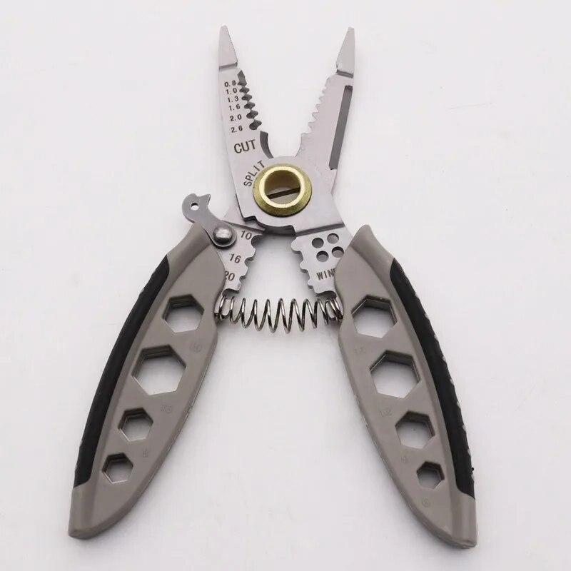 Многоцелевой инструмент для зачистки проводов, кабельные клеммы, обжимные плоскогубцы с длинными носами, зажим для разделения проводов, инструменты для электрика