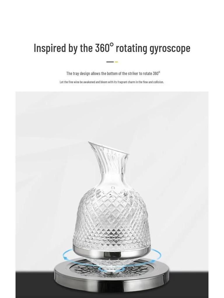 Набор хрустальных декантеров для вина: Роскошная подарочная коробка для вращающихся стаканов