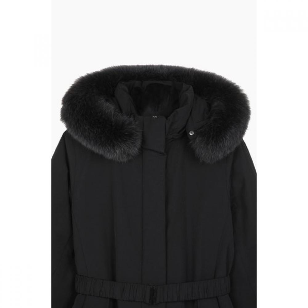 Benetton Fox Fur Hooded Down Jacket Bapde7561